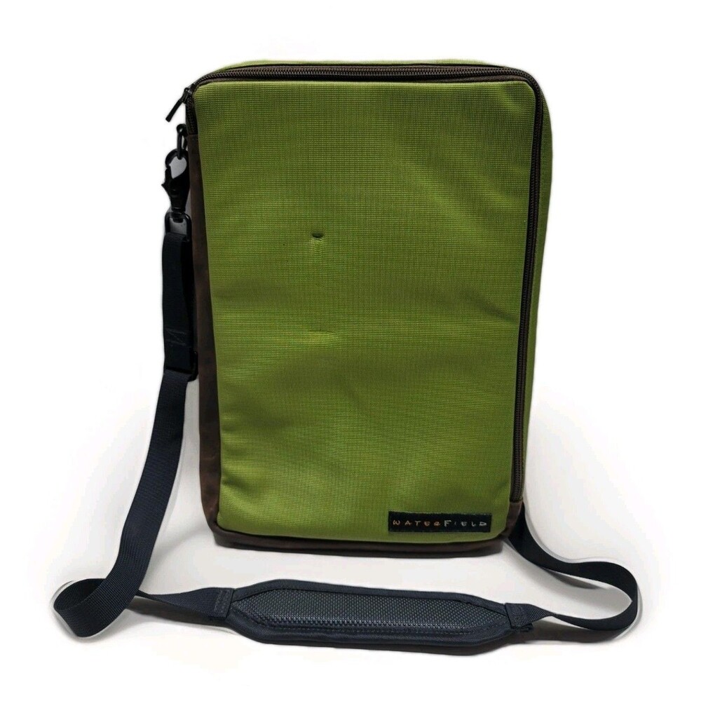 Waterfield Designs SF Bags Ipad Tablet Green Crossbody Bag Leather Trim